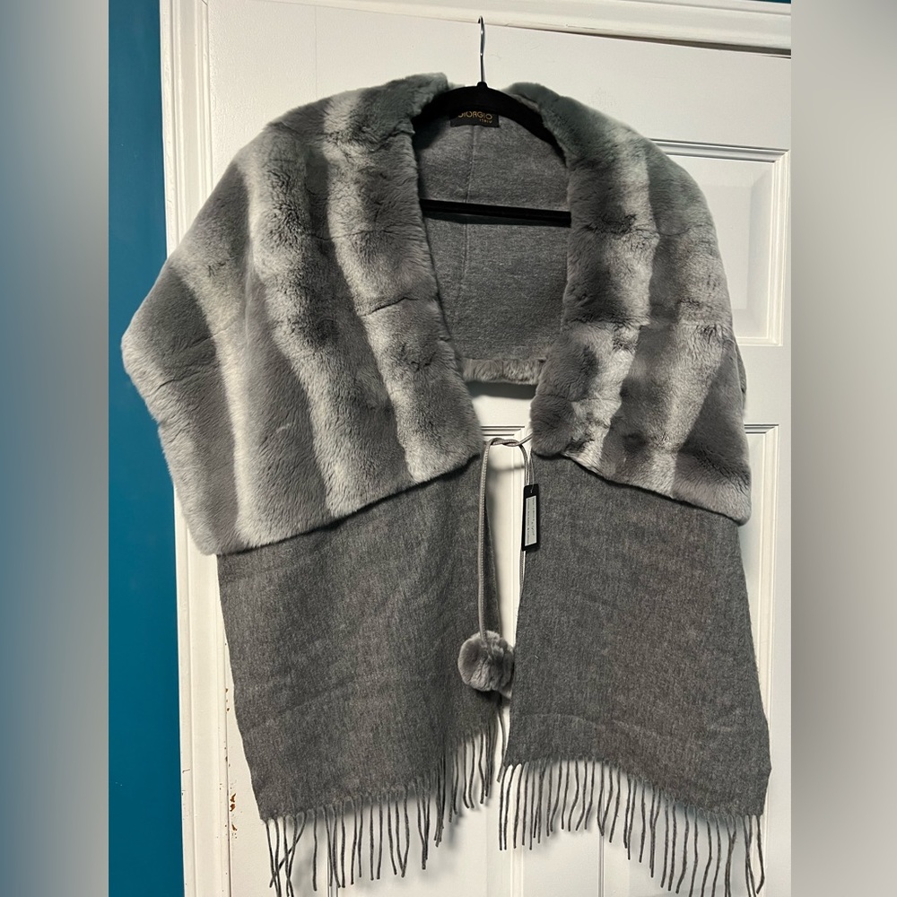 Rex Rabbit+ Cashmere Poncho/Scarf